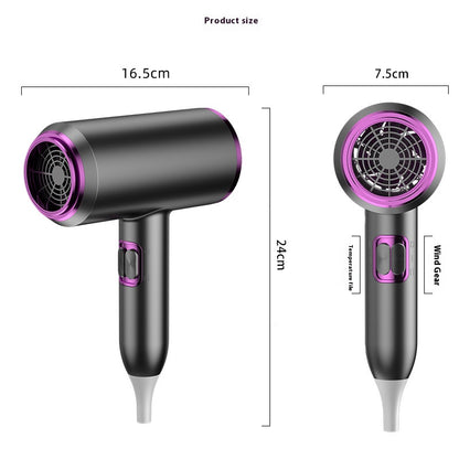 1600W Ion Hair Dryer, 3 Temp/2 Speed, Professional Hair Dryer