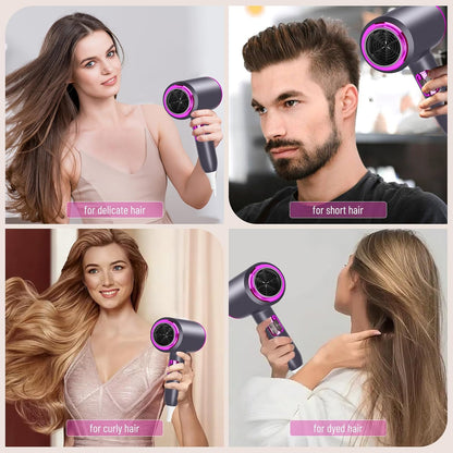 1600W Ion Hair Dryer, 3 Temp/2 Speed, Professional Hair Dryer